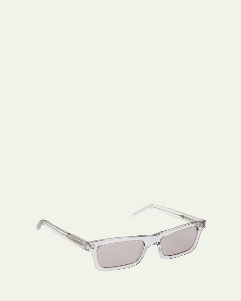 Betty Rectangle Semi-Transparent Acetate Sunglasses